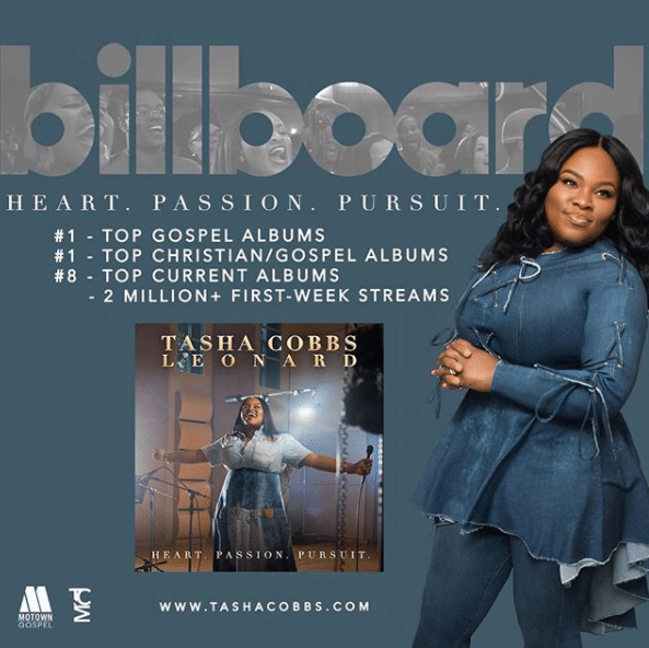 Tasha Cobbs Album Heart Passion Pursuit Tops Billboard Gospel Charts