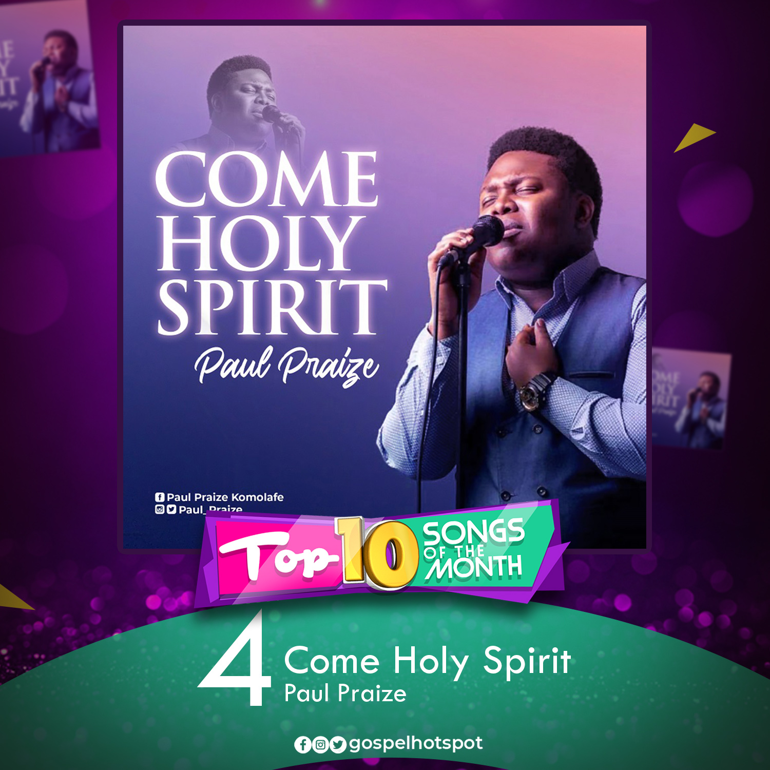 Come Holy Spirit – Paul Praize