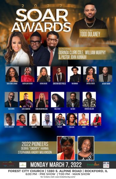 Other international Gospel music ministers billed for the award ceremony include Tasha Cobbs Leonard, Karen Clark Sheard, Kierra Sheard, Tim Bowman, Jonathan McReynolds, William Murphy, Da Truth, Anthony Brown, and more.