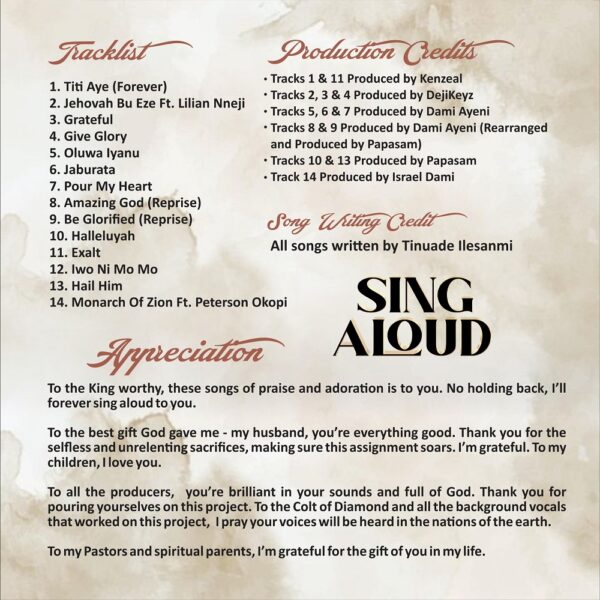 [Album] Sing Aloud - Tinuade