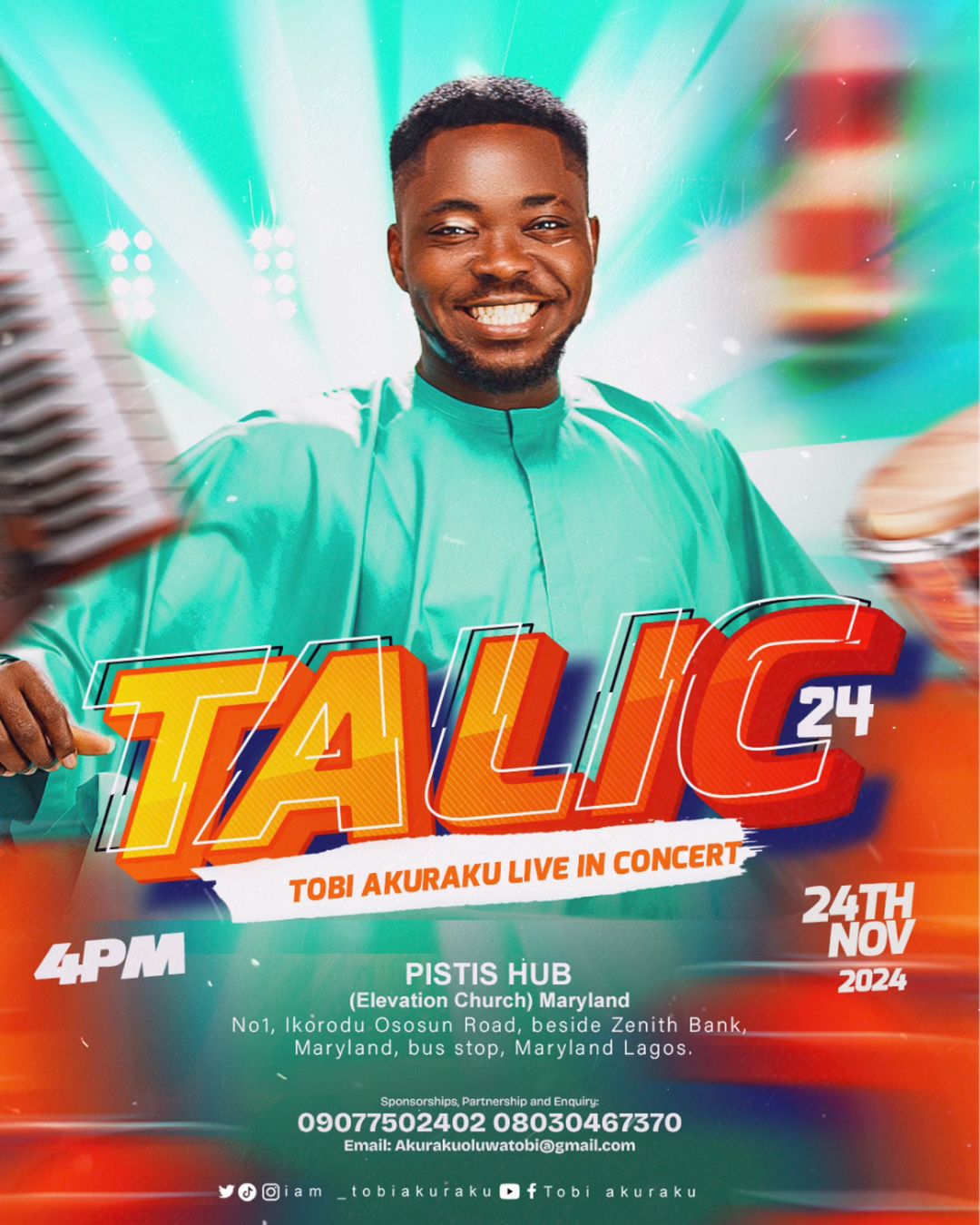Tobi Akuraku To Host ‘TALIC’ - A Live Worship Concert In Lagos