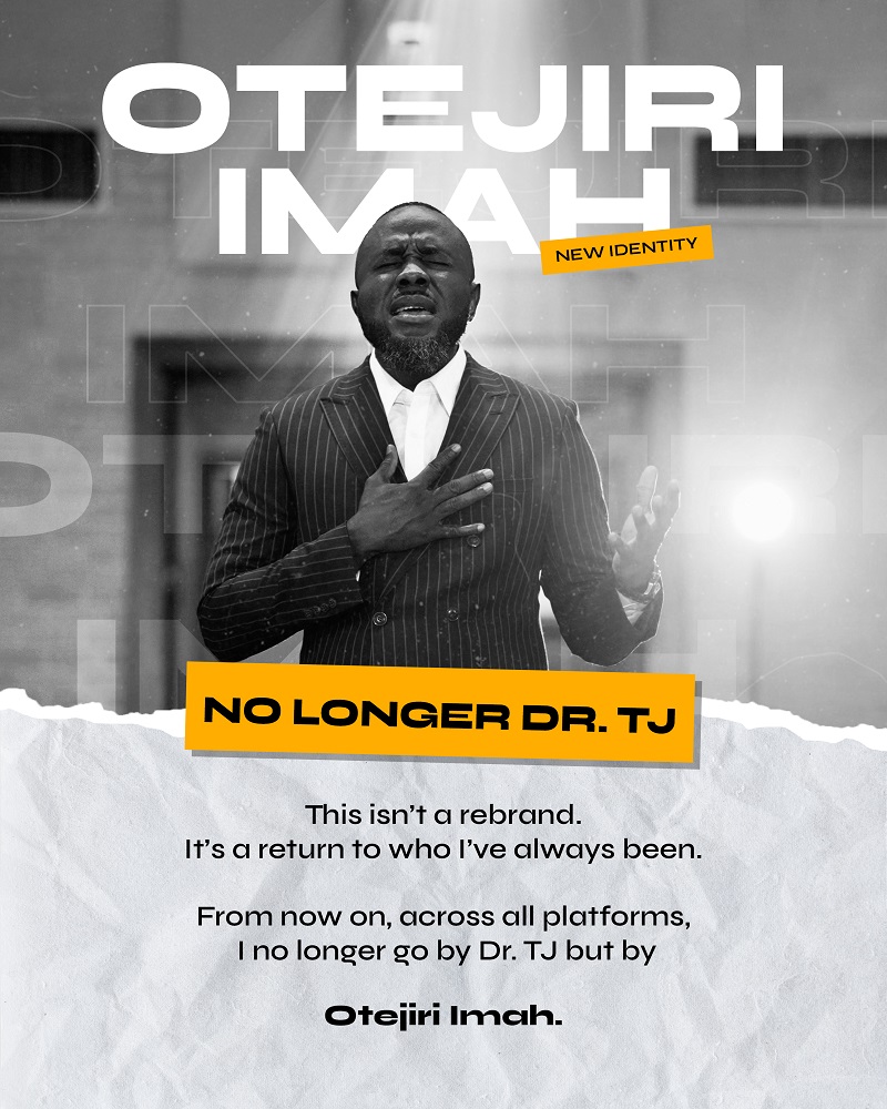 From Dr TJ To Otejiri Imah: Embracing Identity, Releasing Legacy