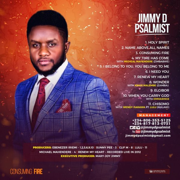 'consuming Fire' Album By Jimmy D Psalmist Now Available