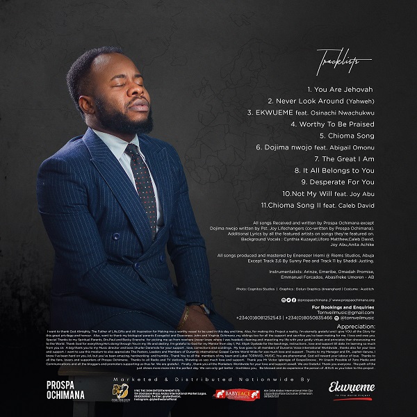 Prospa Ochimana S Ekwueme To The World Album Now Available